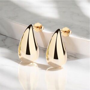 Elegant Gold Teardrop Earrings